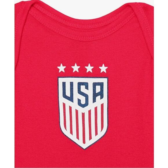 Outerstuff MLS Unisex Usa National Team, Smith Sophia Onsie, Red, 3-6 Months - Picture 3 of 4